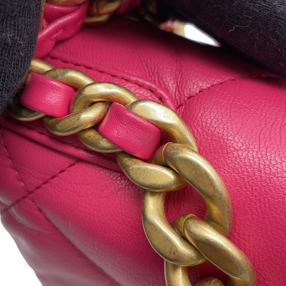 CHANEL 19 ChainShoulder Bag PinkAS1160 Lambskin