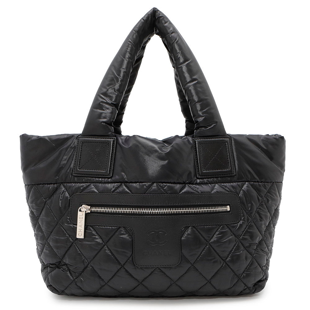 CHANEL Coco Cocoon Tote Bag BlackA48610 Nylon Size PM