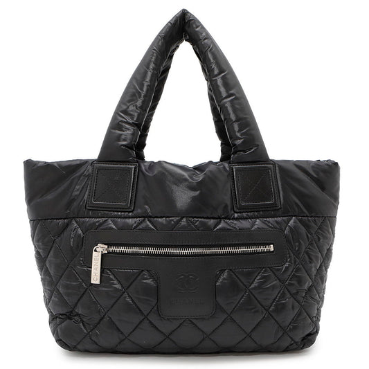 CHANEL Coco Cocoon Tote Bag BlackA48610 Nylon Size PM