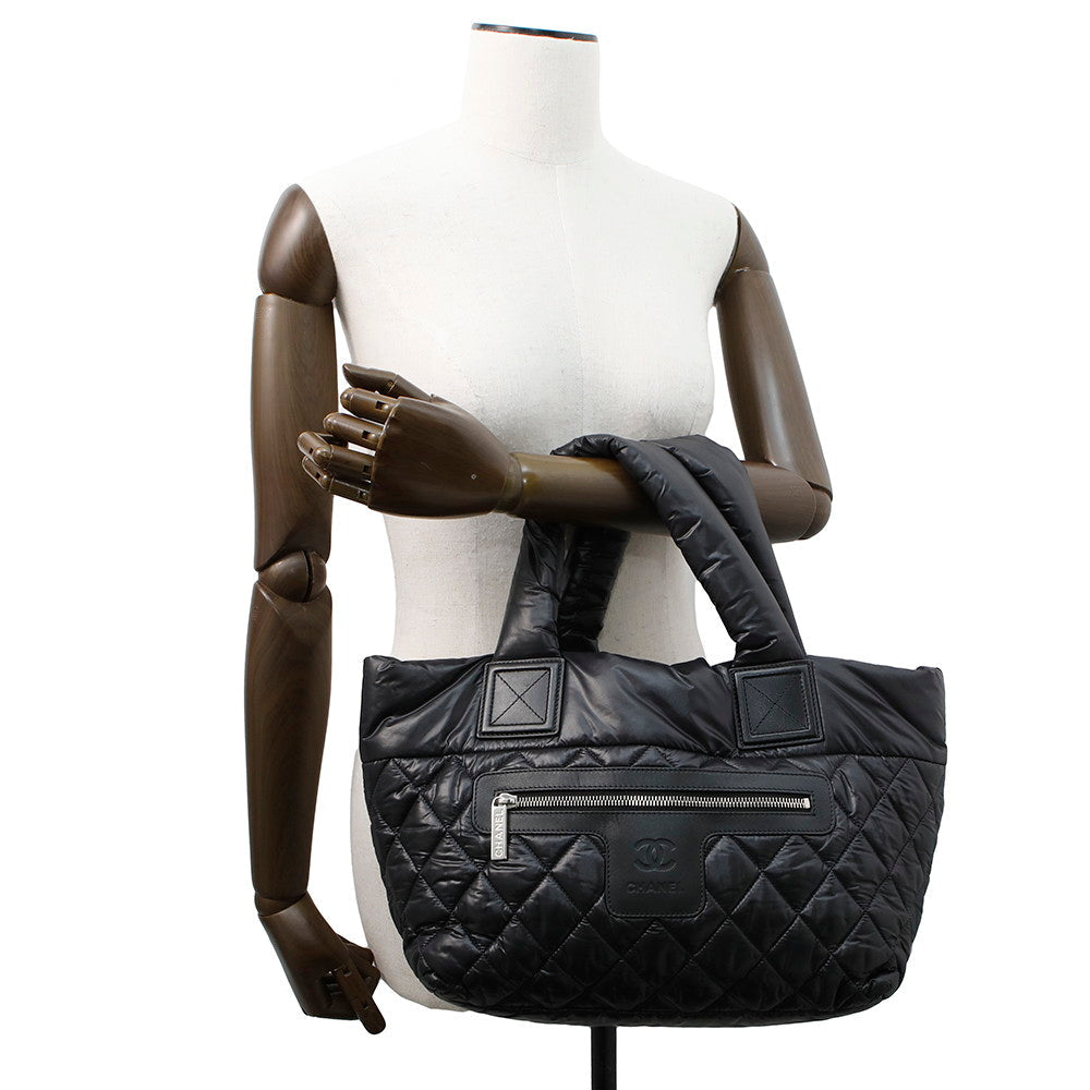 CHANEL Coco Cocoon Tote Bag BlackA48610 Nylon Size PM