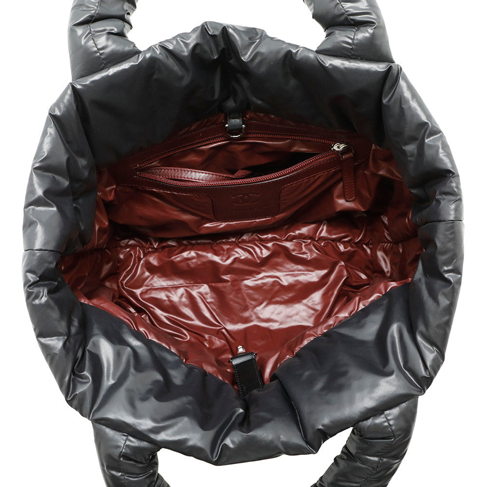 CHANEL Coco Cocoon Tote Bag BlackA48610 Nylon Size PM