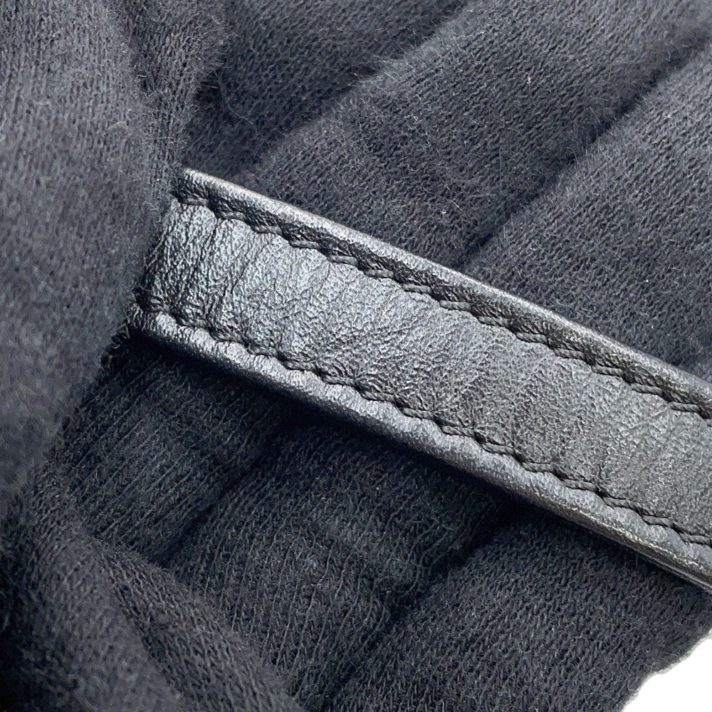 CHANEL Matelasse Uniform COCO Button Mini Pochette ChainShoulder Bag Black Leather