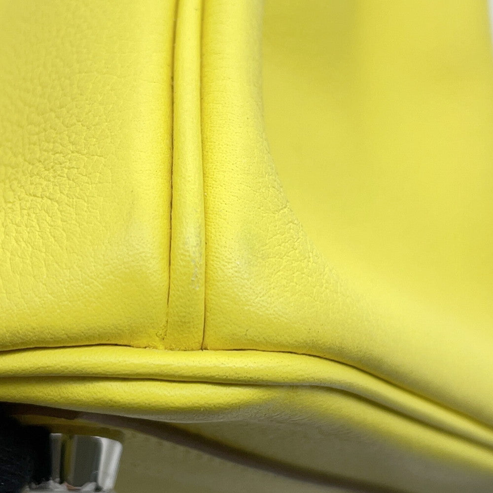 HERMES Birkin Verso Lime/Blue Blue Taurillon Novillo Size 25