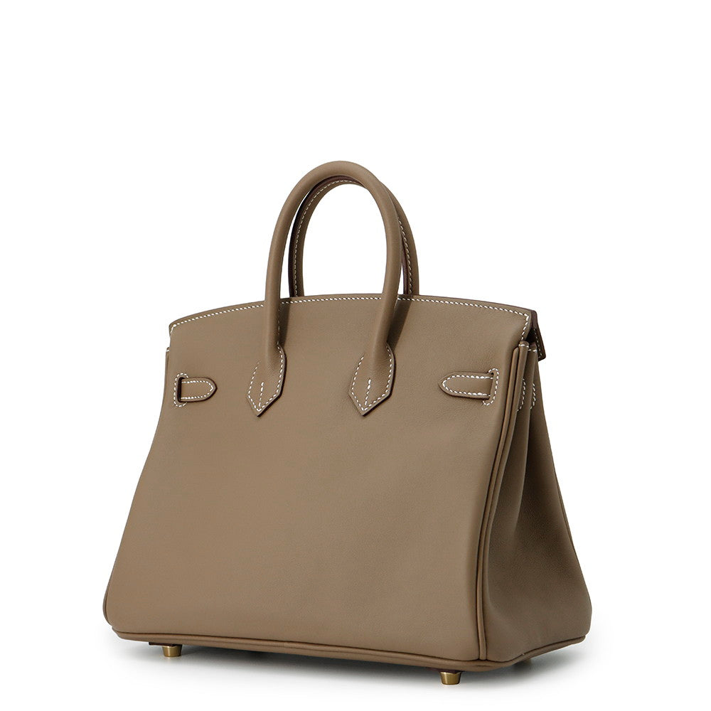 HERMES Birkin Etoupe Swift Leather Size 25