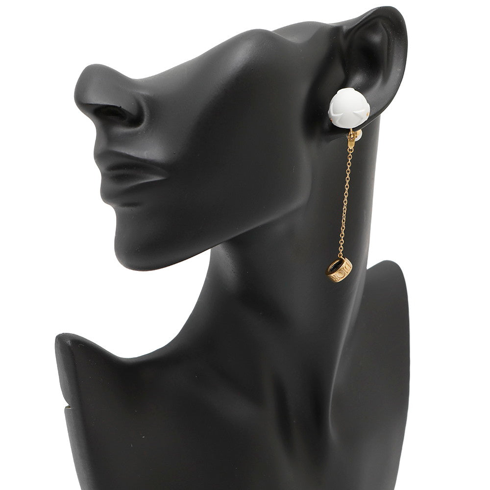 Dior Tribal Star Ball AirPods Holder Earrings D-VIBE White Metal