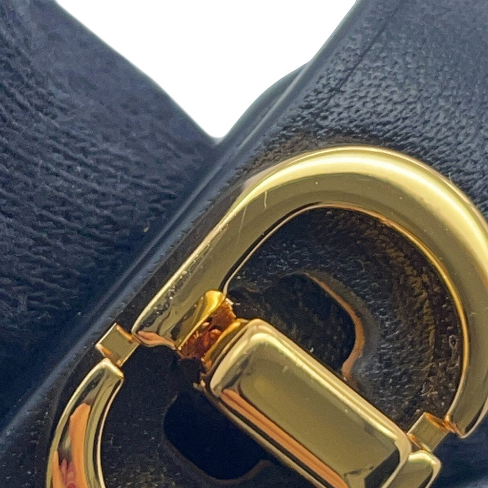 Dior 30Montaigne Double Bracelet Size S Black/Brown Leather Metal