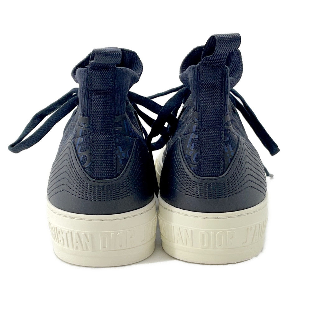 Dior WALK'N'DIOR Technical Knit Socks Sneakers Oblique NavyKCK233OPK75B365 Fabric Leather Size 36 1/2