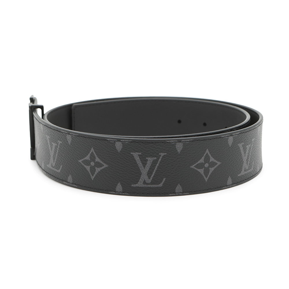 LOUIS VUITTON Belt・LVInitial Size 85/34 NoirM0449 Monogram Eclipse