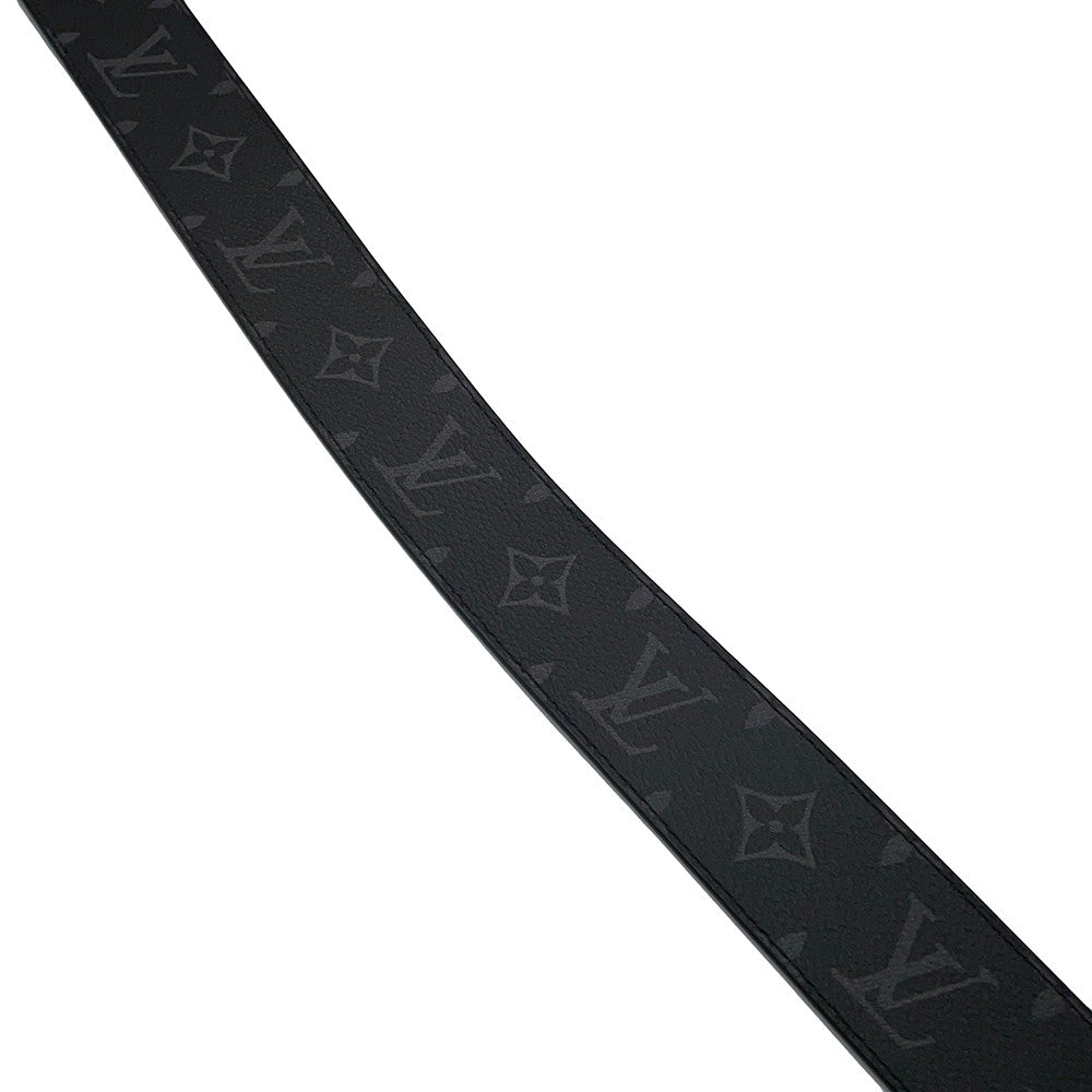 LOUIS VUITTON Belt・LVInitial Size 85/34 NoirM0449 Monogram Eclipse