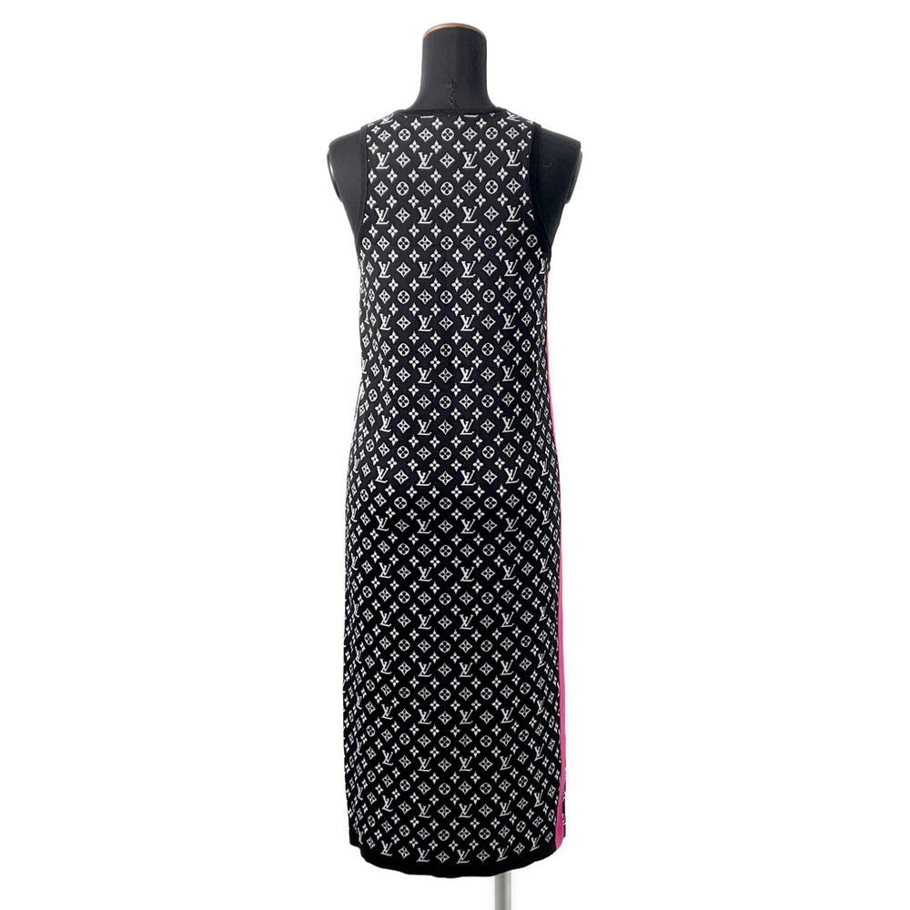 LOUIS VUITTON Monogram sleeveless knit dress Size XS Noir/White/Pink Silk63% Nylon34% Polyurethane3%
