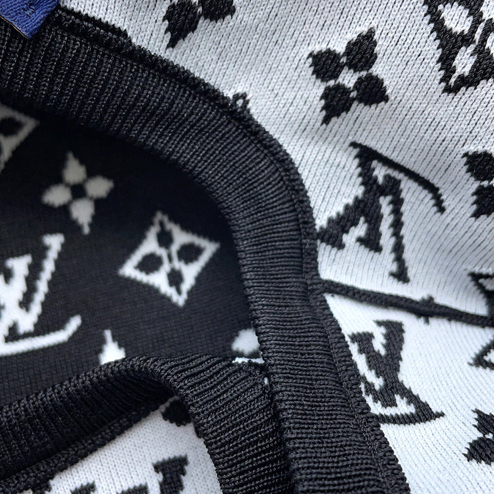 LOUIS VUITTON Monogram sleeveless knit dress Size XS Noir/White/Pink Silk63% Nylon34% Polyurethane3%