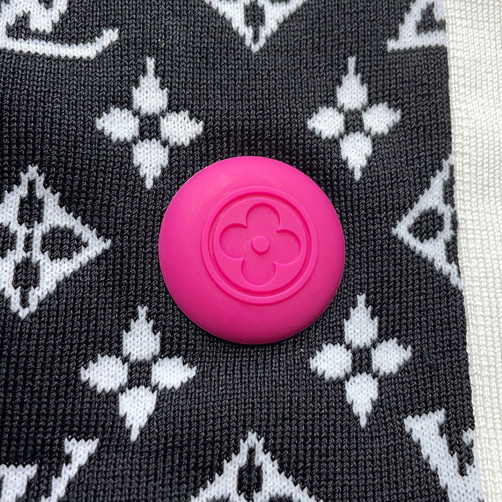 LOUIS VUITTON Monogram sleeveless knit dress Size XS Noir/White/Pink Silk63% Nylon34% Polyurethane3%