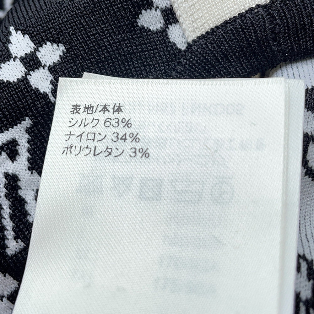 LOUIS VUITTON Monogram sleeveless knit dress Size XS Noir/White/Pink Silk63% Nylon34% Polyurethane3%