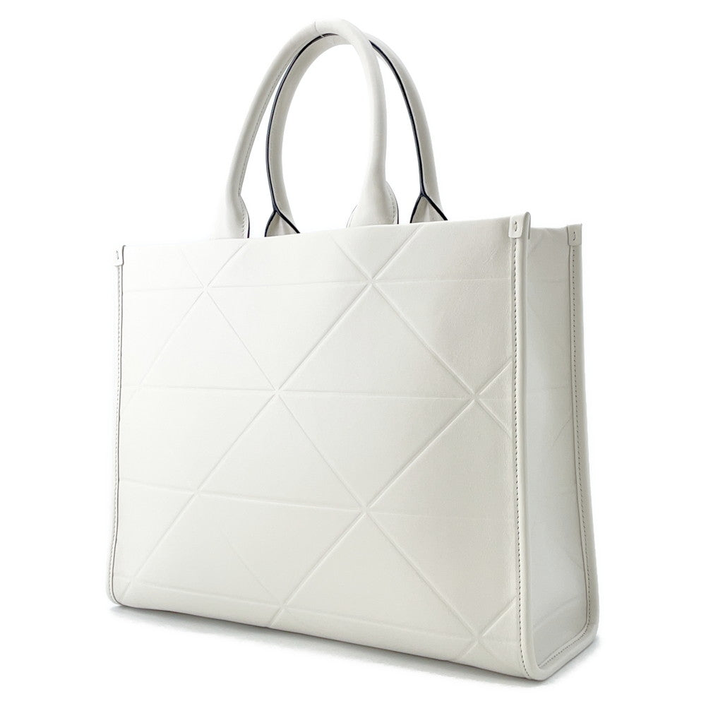 PRADA Top Tech Tote Bag White1BA378 Calf Leather