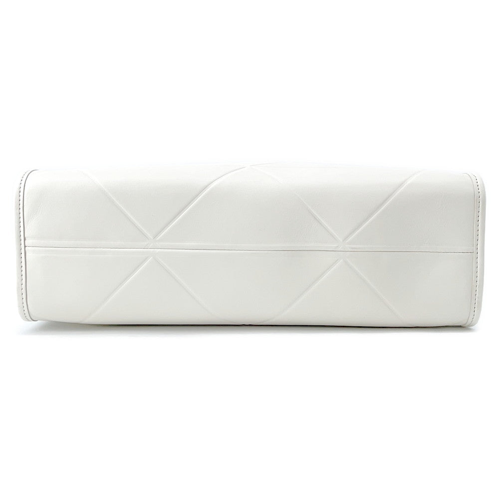 PRADA Top Tech Tote Bag White1BA378 Calf Leather