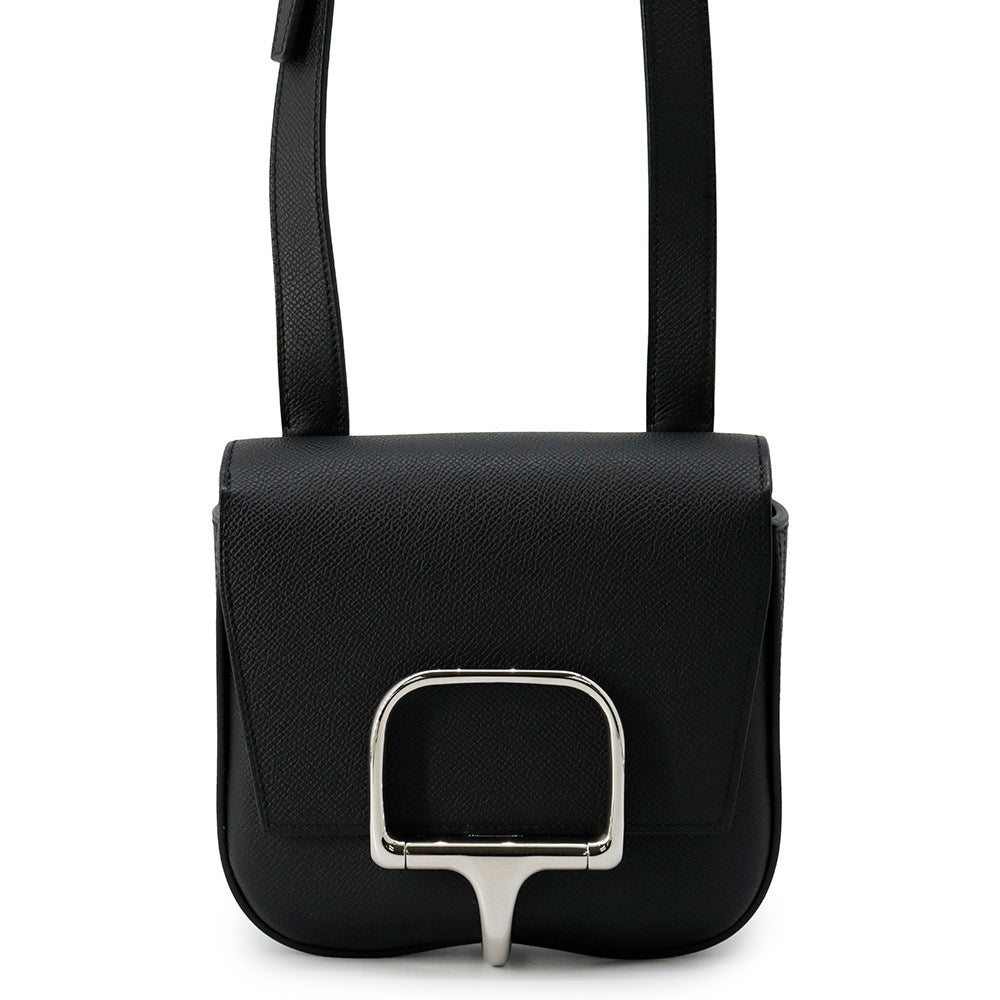 HERMES Della Cavaleria Black Epsom Size Mini
