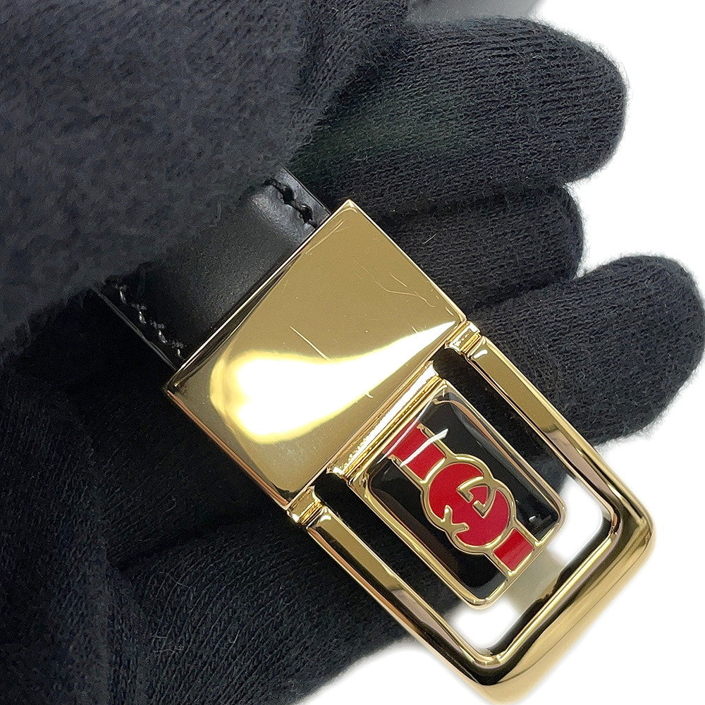 GUCCI Interlocking G slim belt Size 90 Black598106 Leather