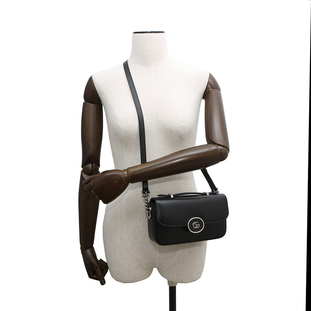 GUCCI Petit GGShoulder Black739722 Leather Size Mini