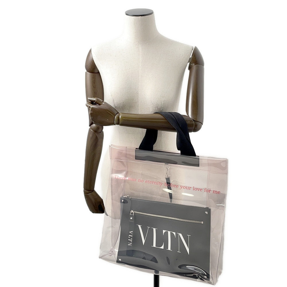 Valentino Garavani Plastics tote Transparent/Black Plastics Leather