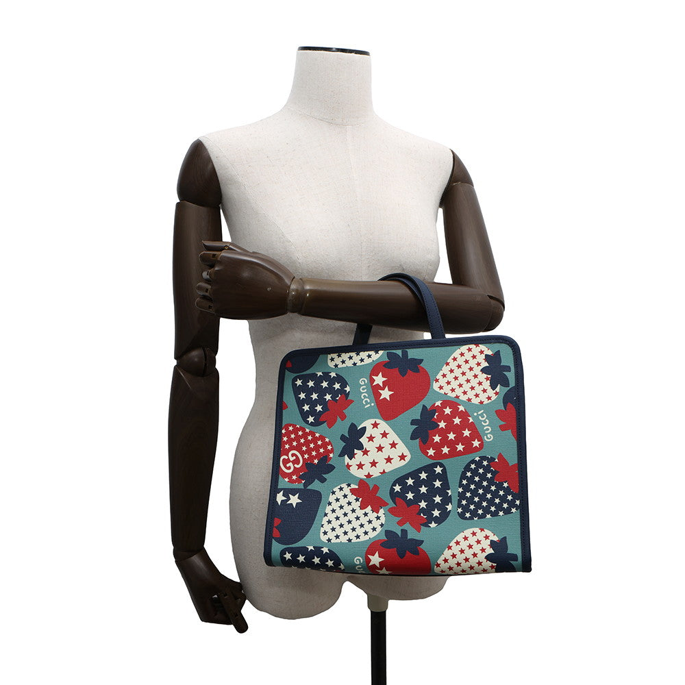 GUCCI Children's Yuko Higuchi 2WAY Tote Blue630542 PVC Leather