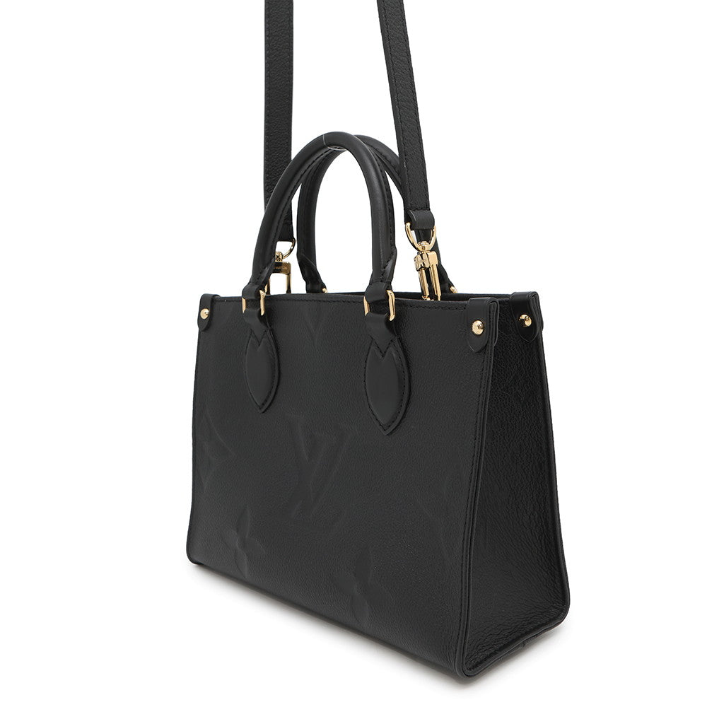 LOUIS VUITTON Onthego NoirM45653 Monogram Empreinte Leather Size PM