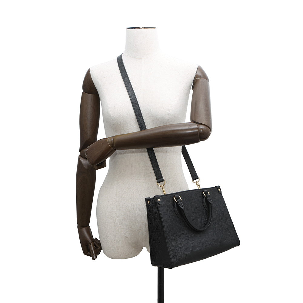 LOUIS VUITTON Onthego NoirM45653 Monogram Empreinte Leather Size PM