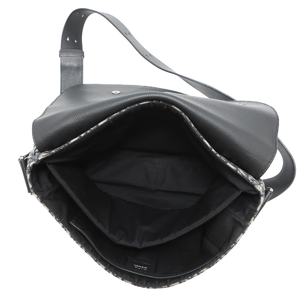 Dior Oblique Saddle Messenger Navy/Beige1ADME133YKS_H27E Jacquard Leather