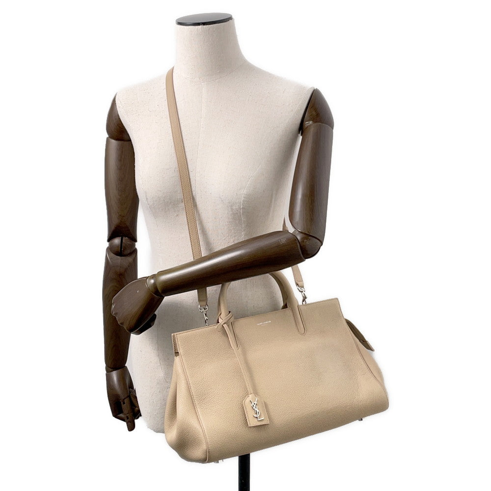 SAINT LAURENT PARIS Gaba Rive Gorge Beige400413 Leather