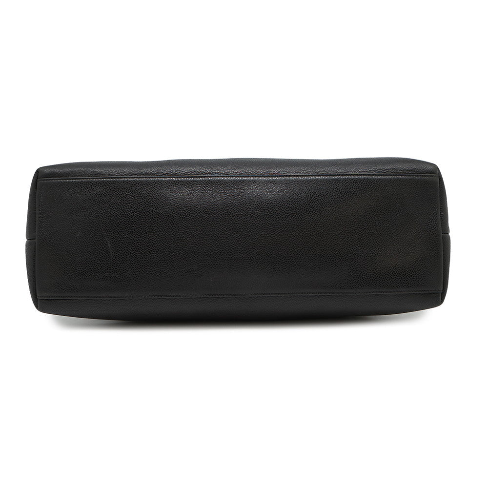 CHANEL CC Logo Cocoball Tote BlackA03578 Caviar Leather