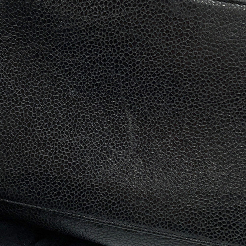 CHANEL CC Logo Cocoball Tote BlackA03578 Caviar Leather