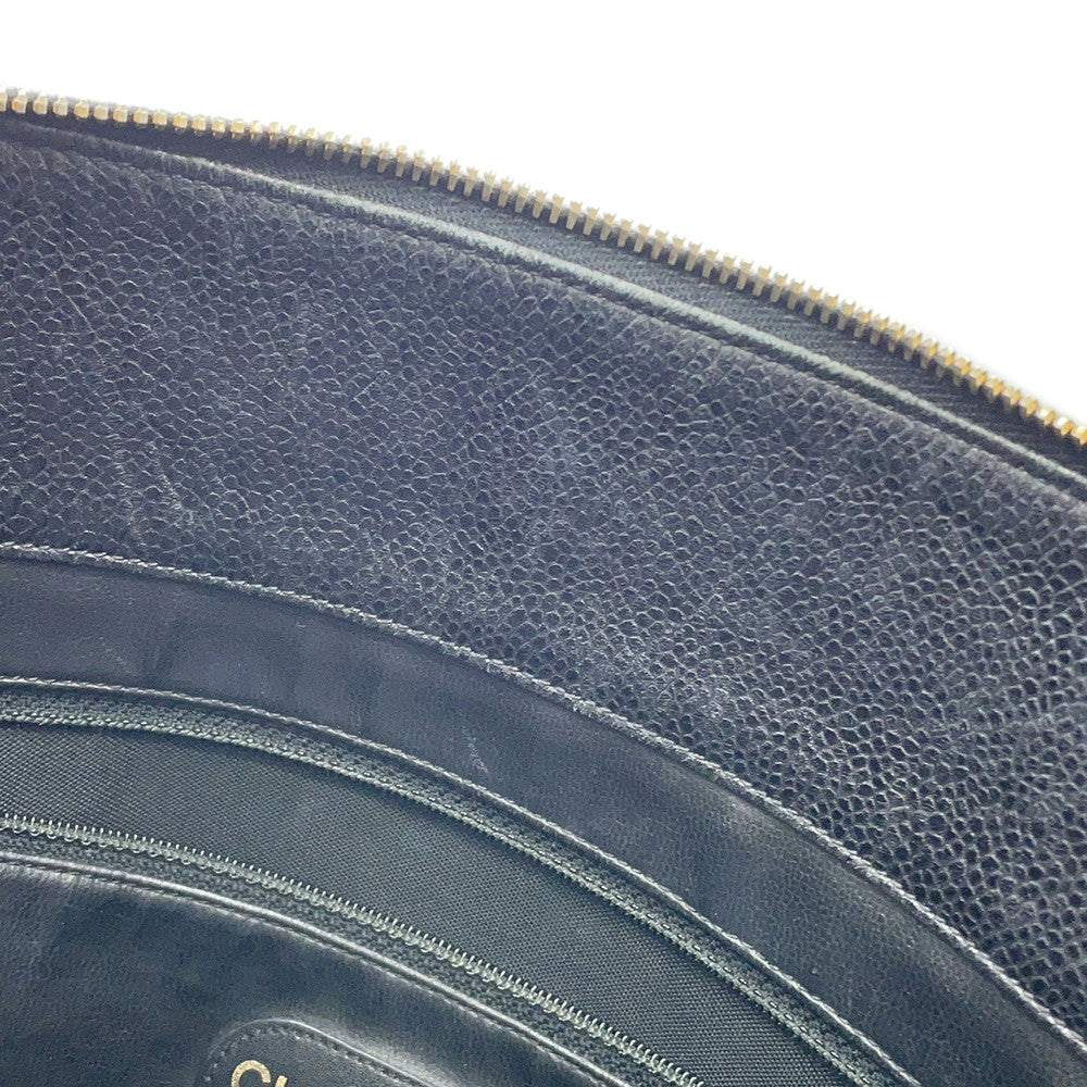 CHANEL CC Logo Cocoball Tote BlackA03578 Caviar Leather