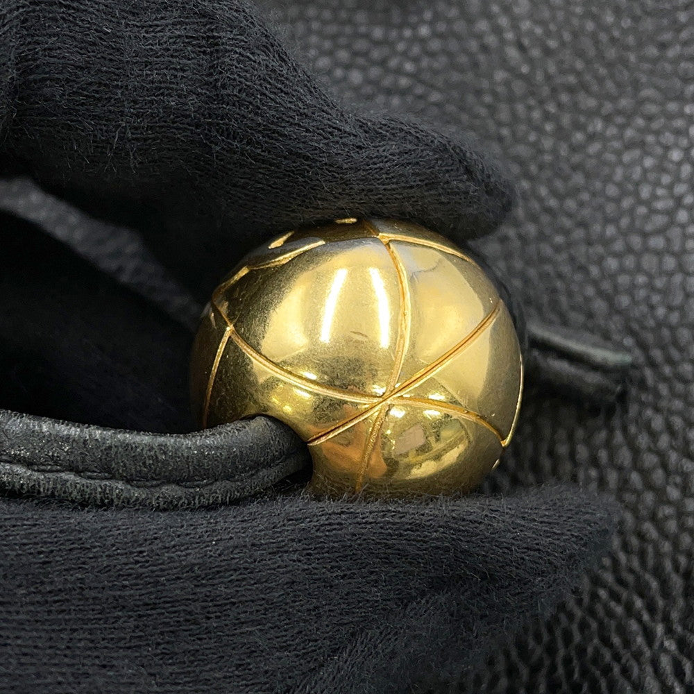 CHANEL CC Logo Cocoball Tote BlackA03578 Caviar Leather