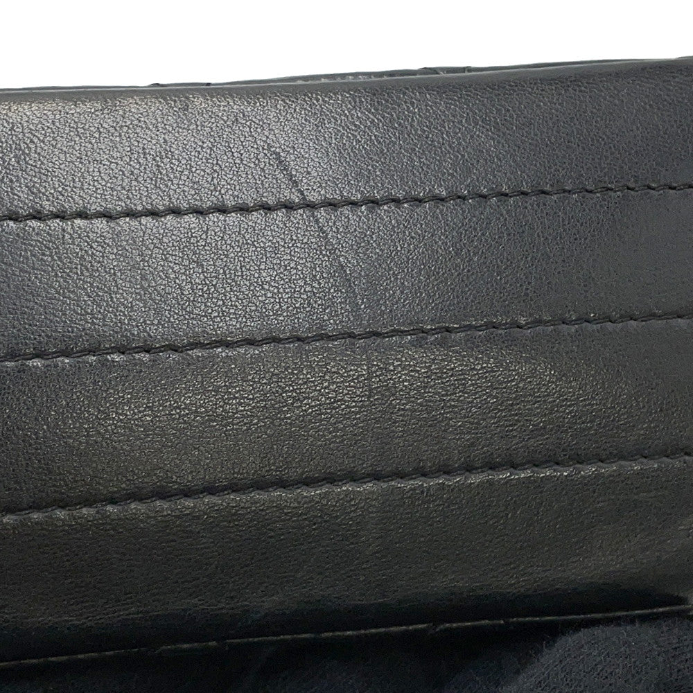 CHANEL Matelasse Half Moon ChainShoulder Black Lambskin