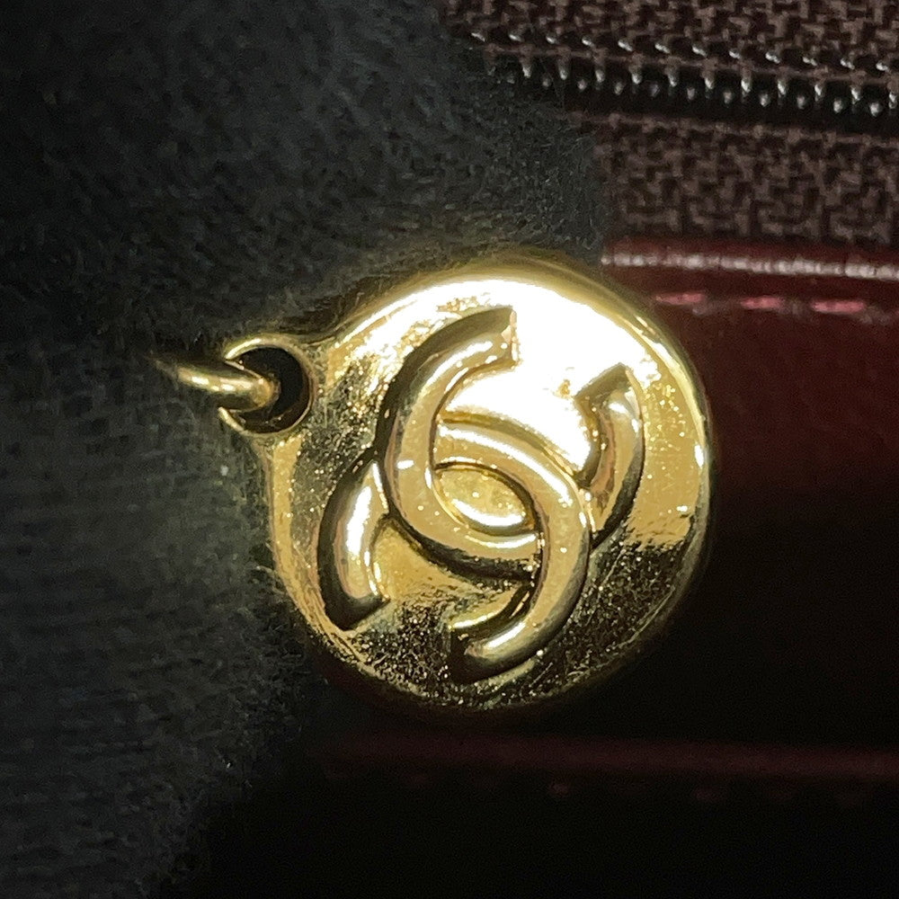 CHANEL Matelasse Half Moon ChainShoulder Black Lambskin