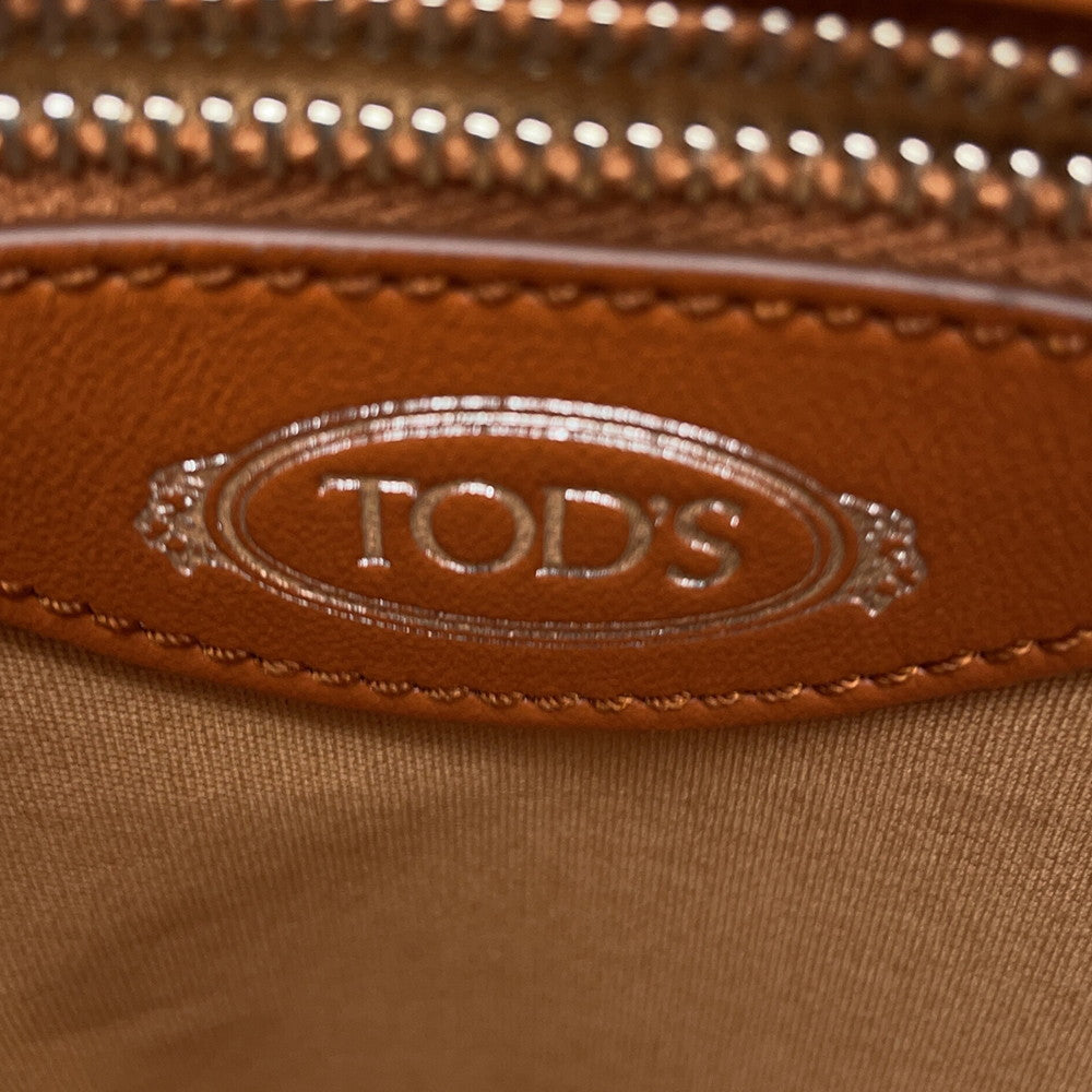 TOD’S Tote Bag Brown Patent Leather