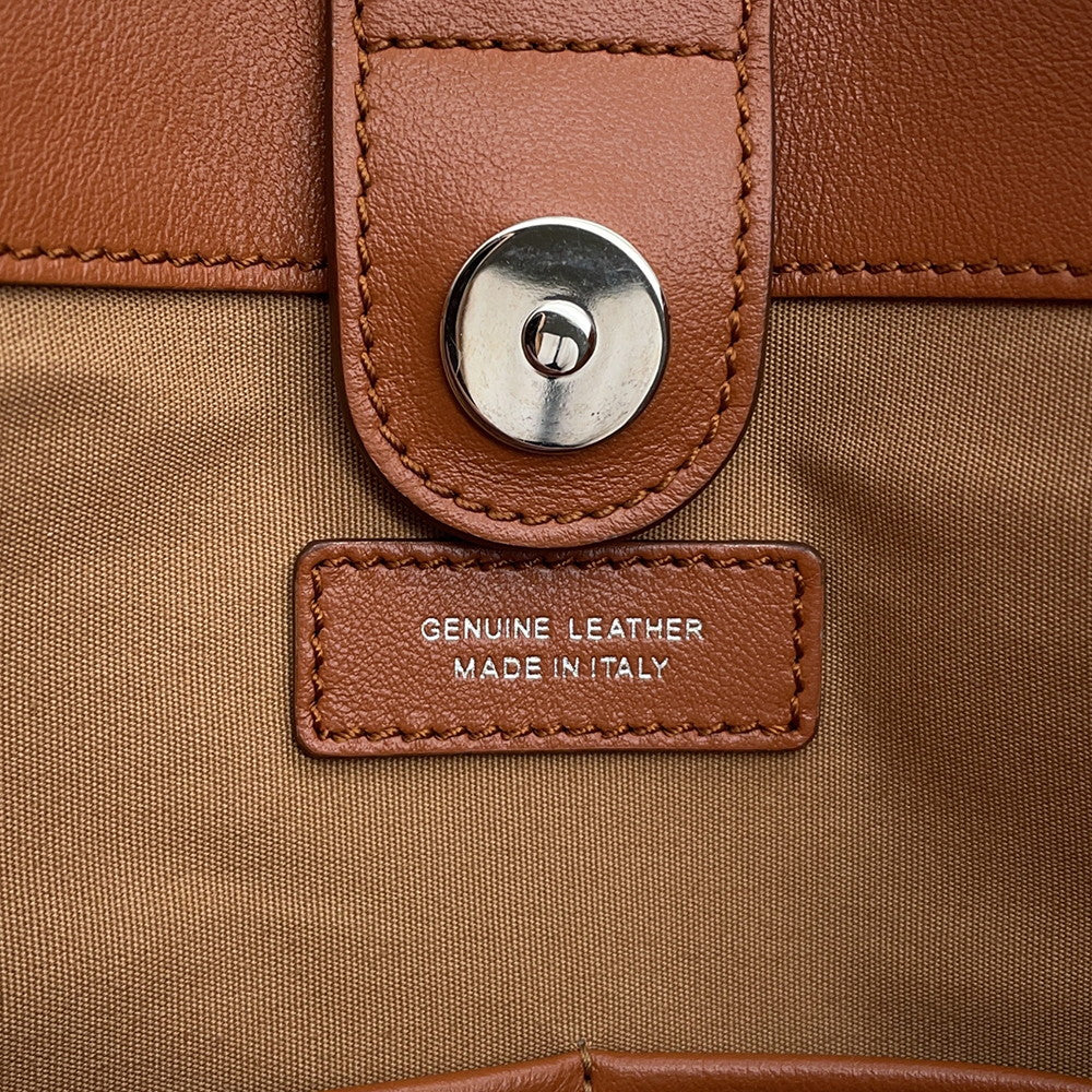 TOD’S Tote Bag Brown Patent Leather