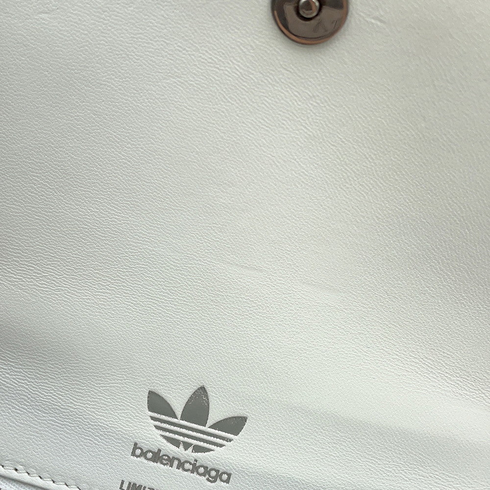 BALENCIAGA Adidas collaboration Hourglass White593546 Leather Size S