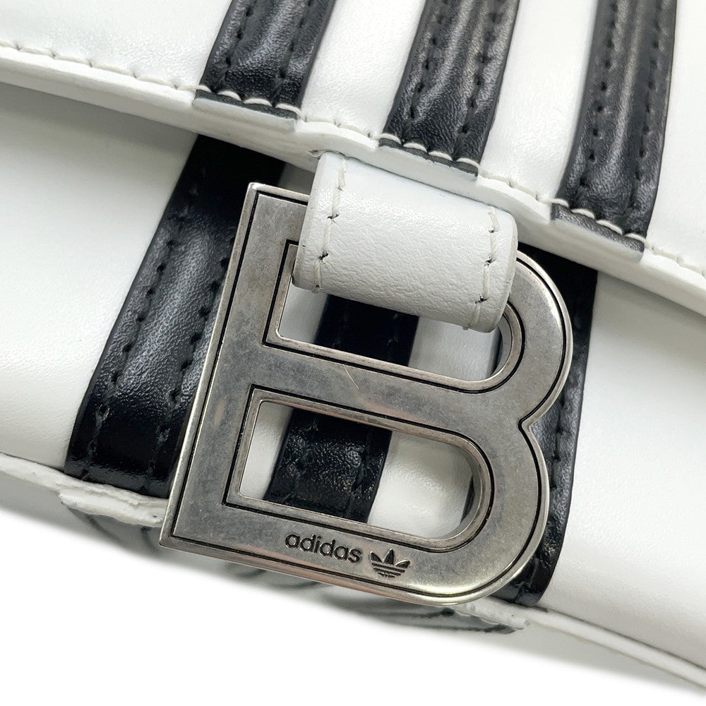 BALENCIAGA Adidas collaboration Hourglass White593546 Leather Size S
