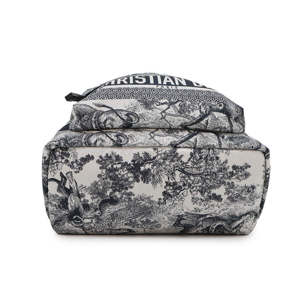 Dior DiorTravel Small Backpack White/Navy Nylon