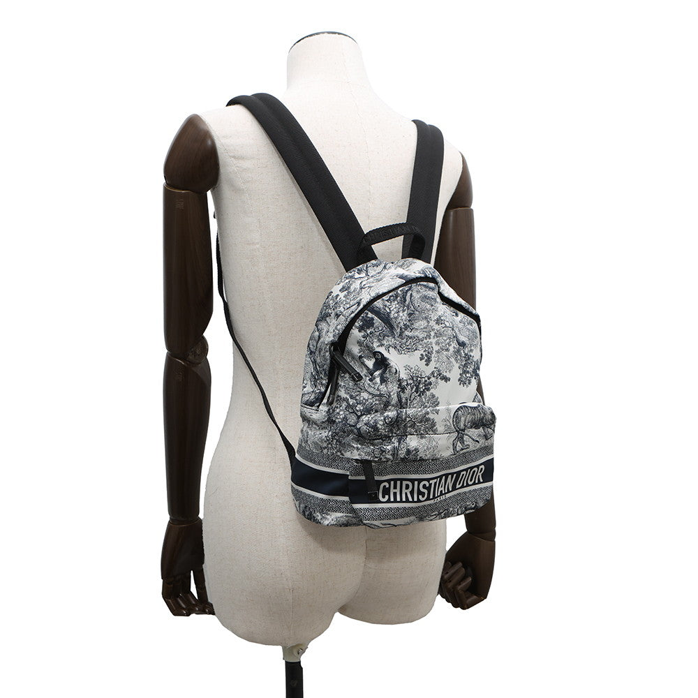 Dior DiorTravel Small Backpack White/Navy Nylon