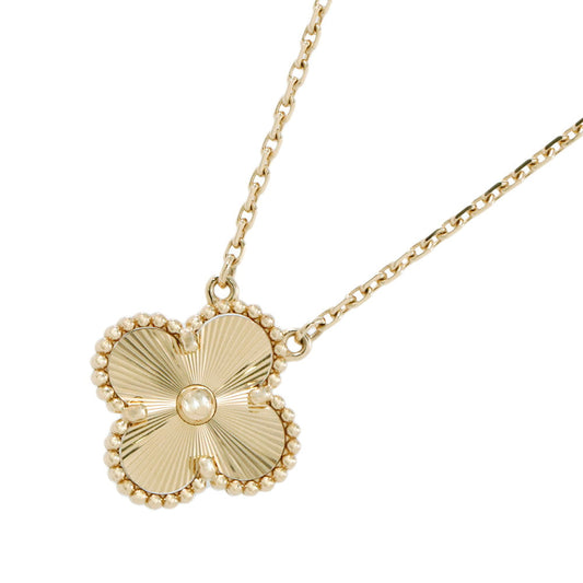 Van Cleef & Arpels Vintage Alhambra Necklace GuillochéVCARP4KL00 18K Yellow Gold