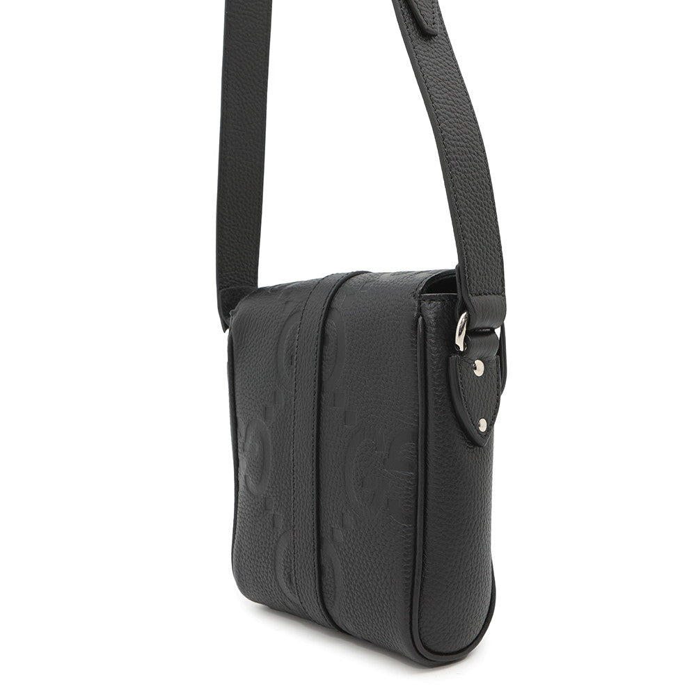GUCCI jumbo GG messenger bag Black760235 Leather Size Small