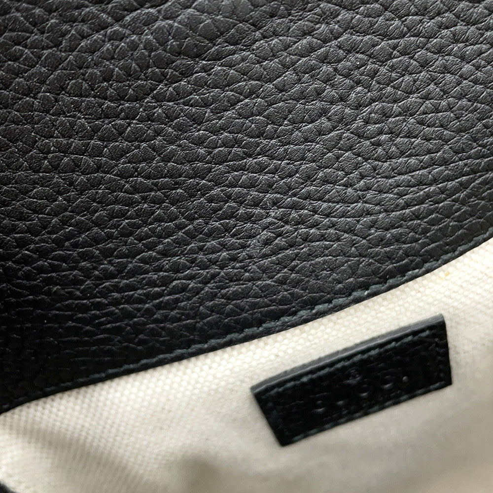 GUCCI jumbo GG messenger bag Black760235 Leather Size Small