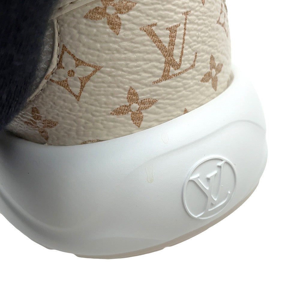 LOUIS VUITTON LV Olympia Sneakers DuneBeige1AHOL3 Patent Leather Monogram Size 37