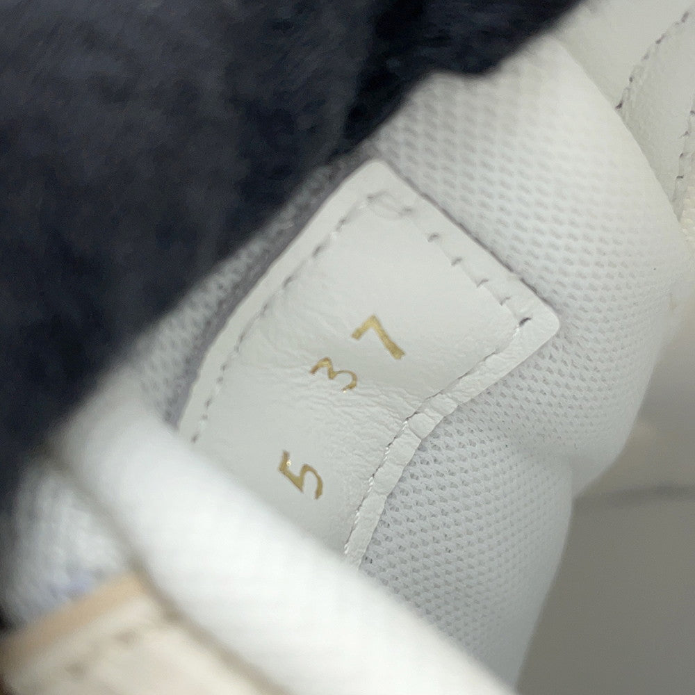 LOUIS VUITTON LV Olympia Sneakers DuneBeige1AHOL3 Patent Leather Monogram Size 37