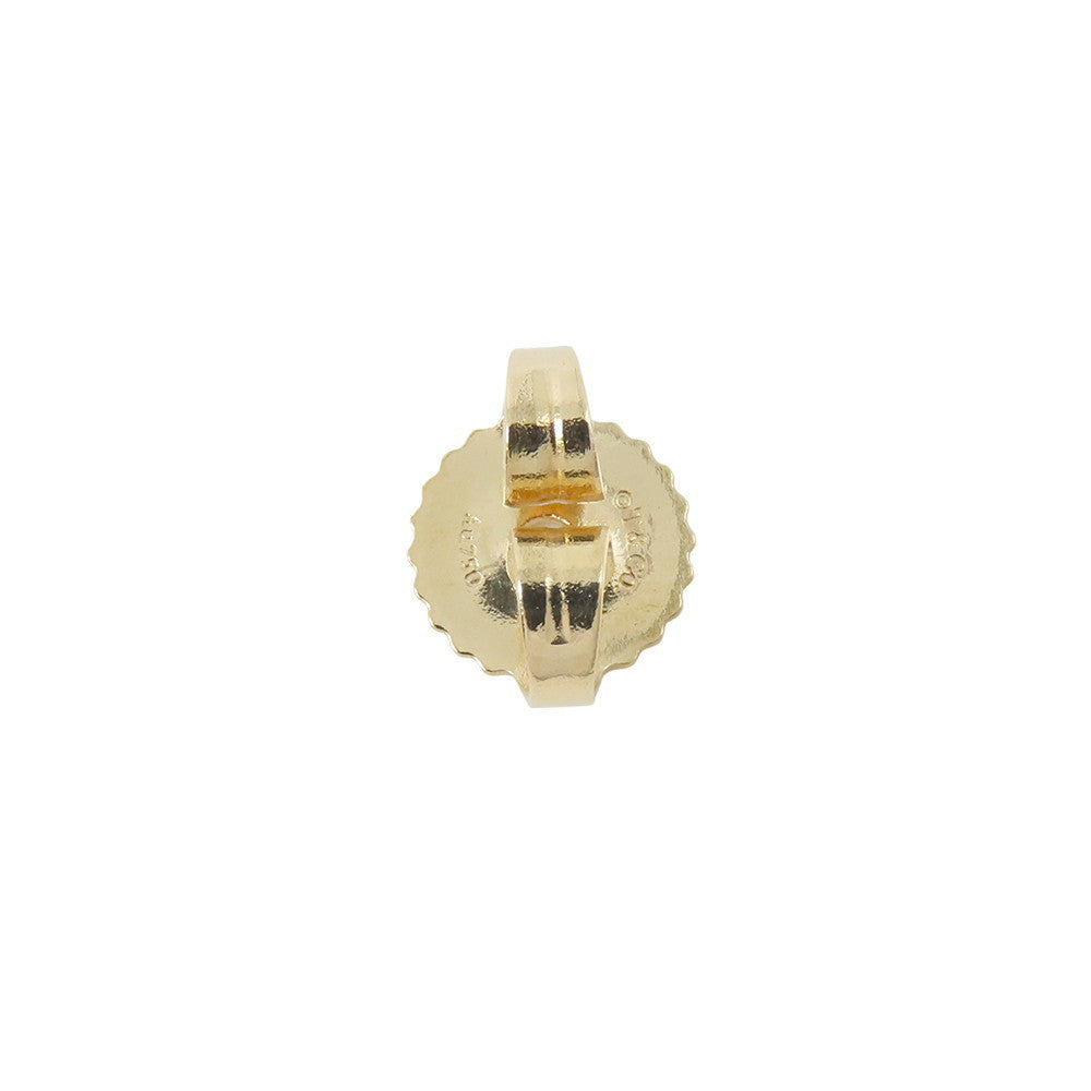 TIFFANY&Co. Fleur de Lis Stem Earrings Diamond 18K Yellow Gold