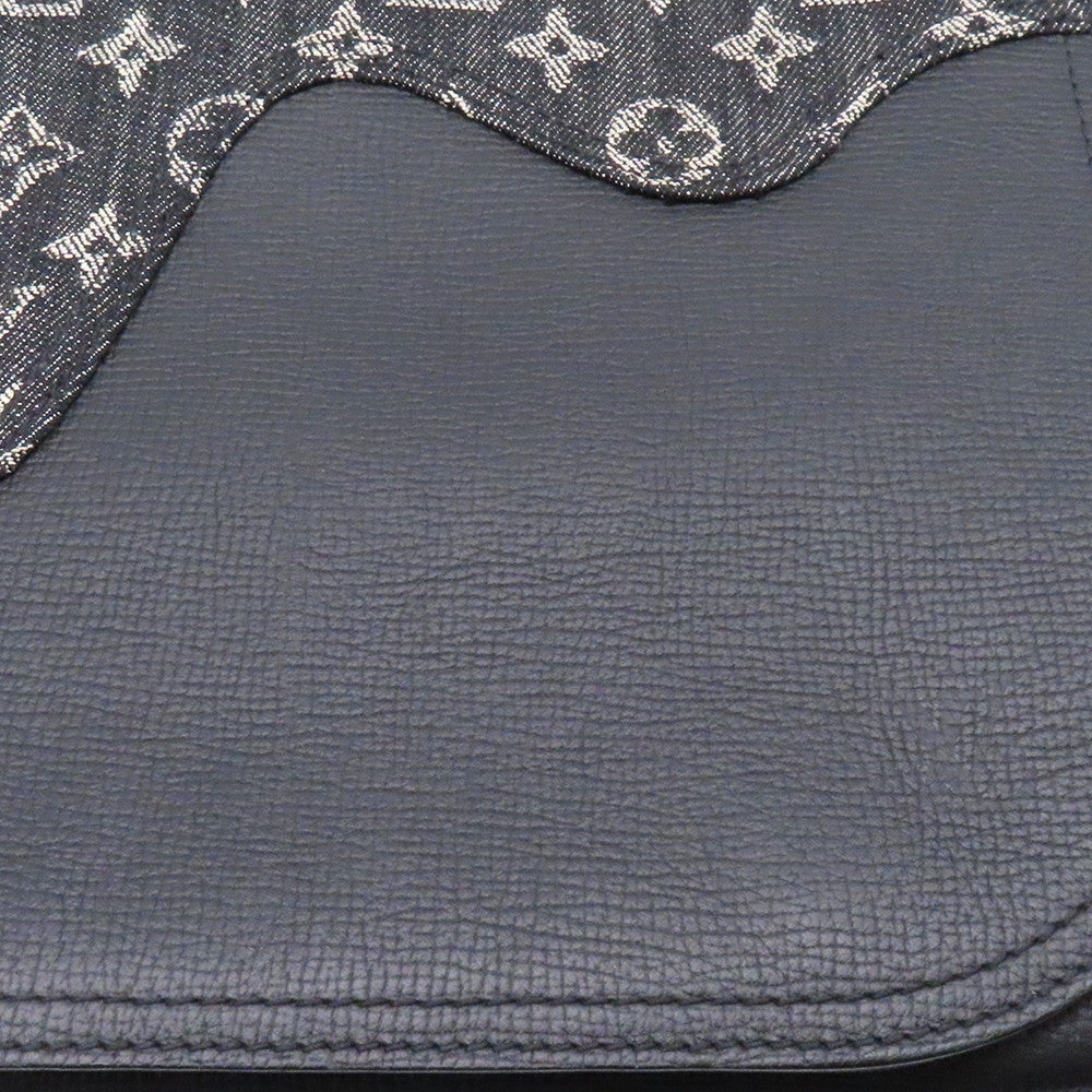 LOUIS VUITTON Busus Tokyo NoirM45971 Monogram Denim Taurillon Leather