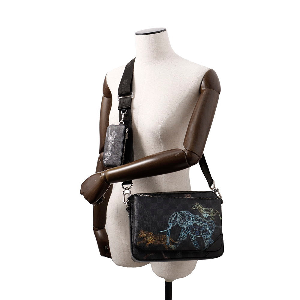 LOUIS VUITTON Trio Messenger Animal NoirN58040 Damier Graphite