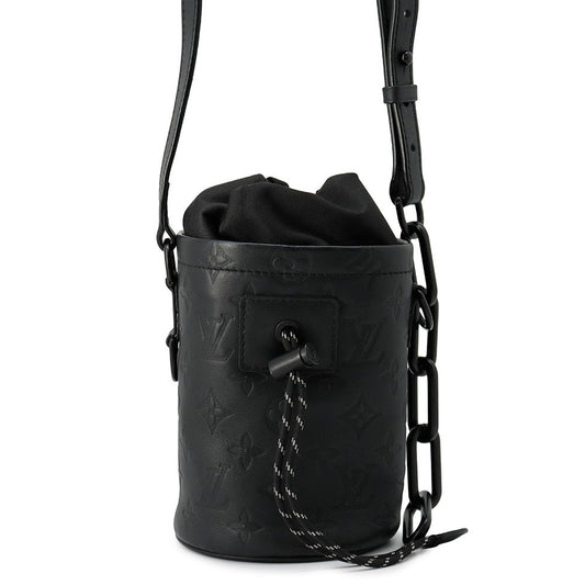 LOUIS VUITTON Chalk Nano Bag NoirM44628 Monogram Shadow