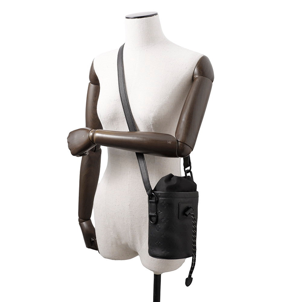 LOUIS VUITTON Chalk Nano Bag NoirM44628 Monogram Shadow